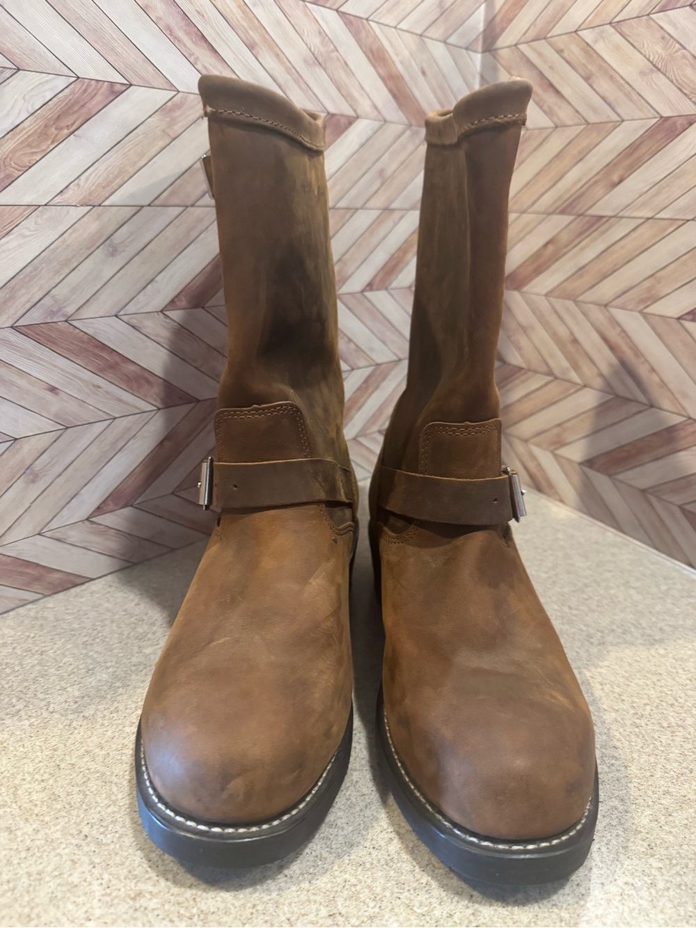 Mens 9.5 Cody James engineer motorcycle boots bucle round toe. Cj1320 leather - Picture 3 of 12